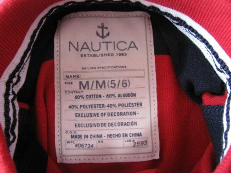 Chlapecké červeno modré polo tričko nautica, 116