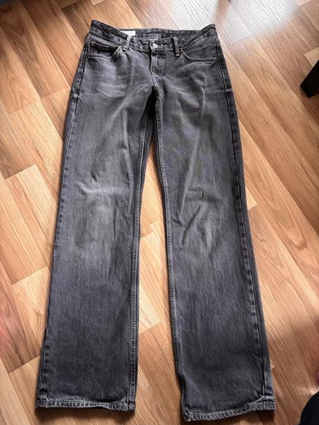 Široké rifle - low rise, zara,36