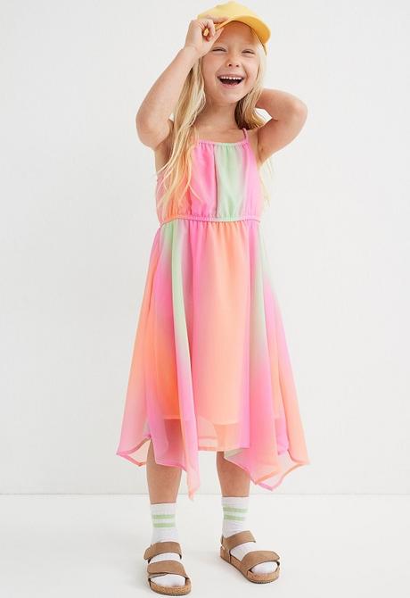 Dívčí šifonové šaty h&m ombre vel. 134, h&m,134