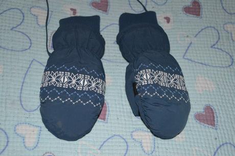 Prodloužené nepromokavé teplé  rukavice palčáky, 110