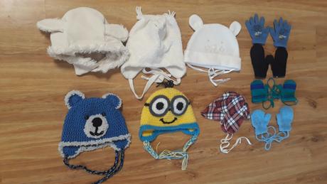 Čepice a rukavice, obvod 40, 42, 74