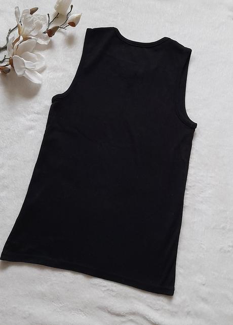 H&m černé bavlněné tílko, h&m,164