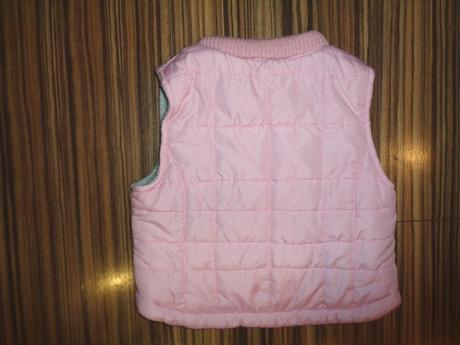 Krásná růžová přechodová vesta - prošívaná, baby club,68