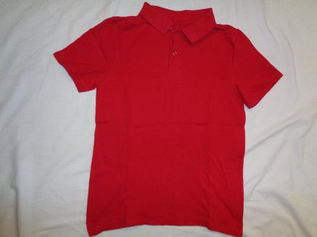 Jahodově červené límečkové tričko, f&f,140