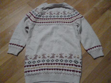 Zajícový delší svetr 1-2, primark,86