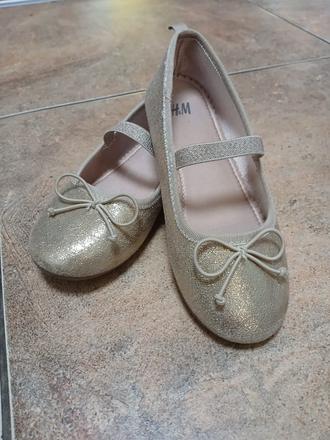 Zlaté baleríny h&m, vel. 29, h&m,29