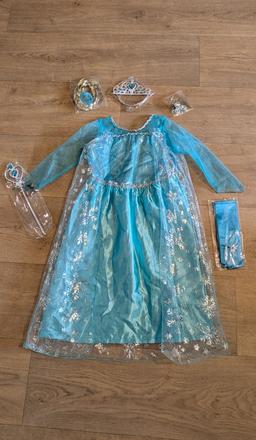 Ka197 karnevalový kostým elsa, frozen vel. 122,