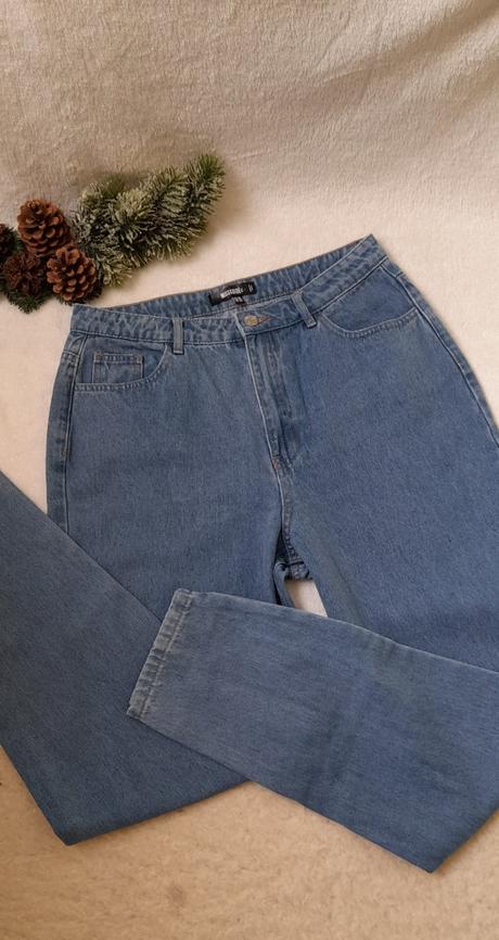 Missguided mom fit modré džíny, 40