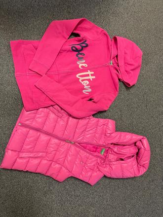 Benetton mikina a vesta 140-146, benetton,140