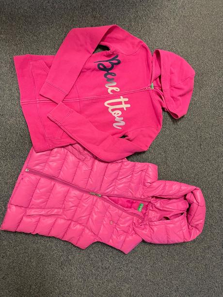Benetton mikina a vesta 140-146, benetton,140