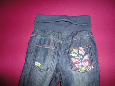Krásné letní riflíky hm, vel. 4-6 měsíců, h&m,68