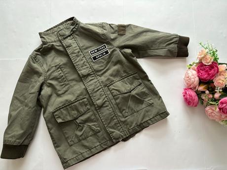 Bunda olivová jaro/podzim - v.9/12 měs, river island,80