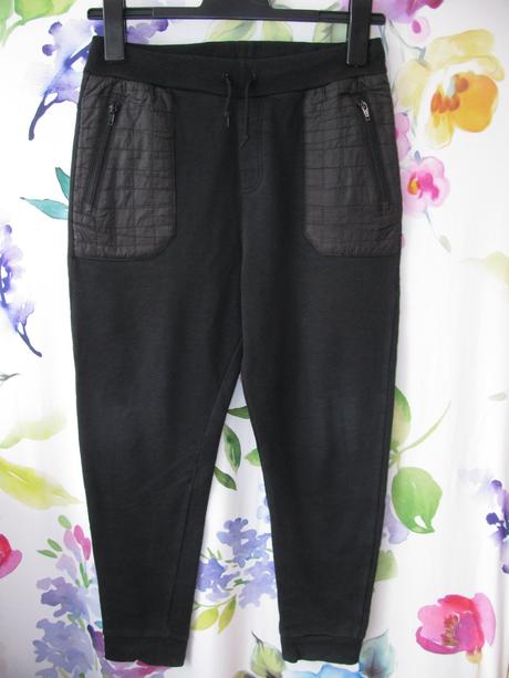 Chlapecké černé bavlněné tepláky, f&f,152