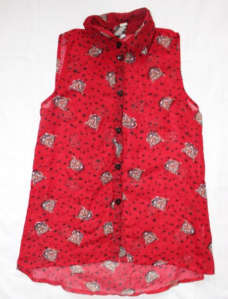 Bf88. šifónová tunika s tygry 10-11 let, 146