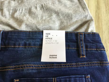 Těhotenské 3/4 slim fit džíny mama licious w32/l32, xl