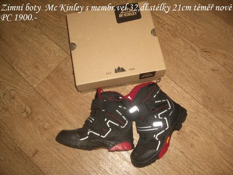 Zimní boty s membr. mckinley vel.32 stélka 21cm té, mckinley,32