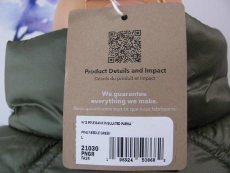 Dámská přechodná khaki prošívaná parka patagonia, l