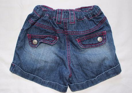 Op494. riflové kraťasy prošívané růžovou nití , cherokee,98