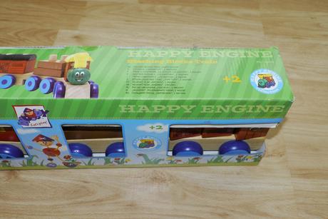 Lokomotiva s 2 vagony - drevena, 