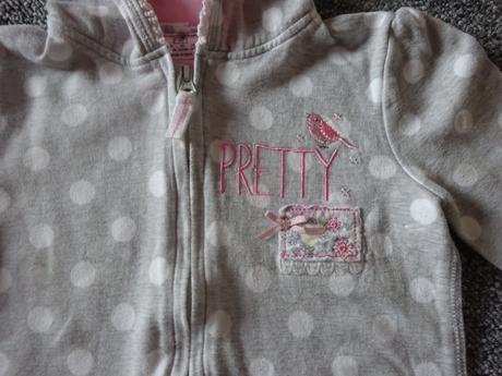 Overal dl.r. s puntíky a kapucí, vel. 92, f&f,92