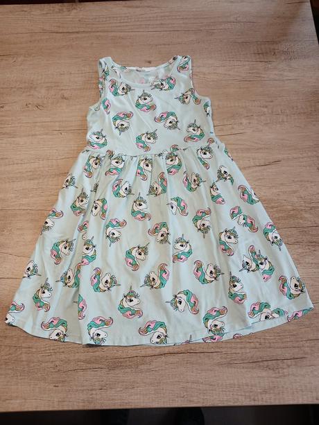 Letní šaty jednorožec hm vel. 122/128, h&m,122