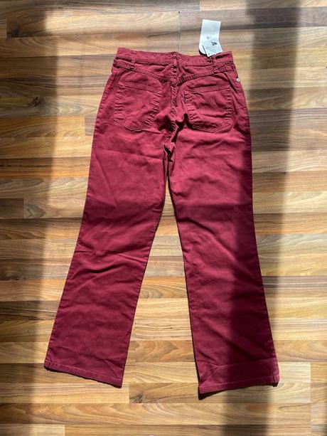 Nové vínové džíny, vel cca s, smf jeans, s