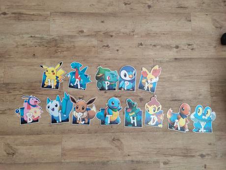 Pokémoni nápis happy birthday, 