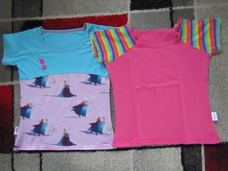 Trička pro holku vel.134/140 - 1x s elsou a annou, 134