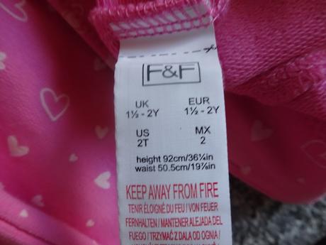 Dívčí legíny růžové se srdíčky, vel. 92, f&f,92