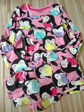 Pyžamo s tučňáky 116, marks & spencer,116