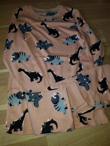 Oranžové pyžamo s dinosaury vel 134 next, next,134