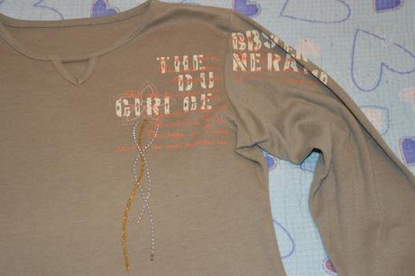 Elastické triko s kamínky, 140