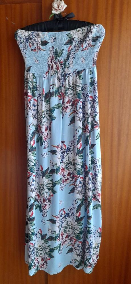 Amisu květované dlouhé šaty s rozparky, amisu,36