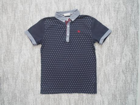Modré tričko triko s límečkem polo, 140