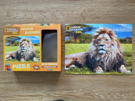 National geographic 3d puzzle - sloni, lev,