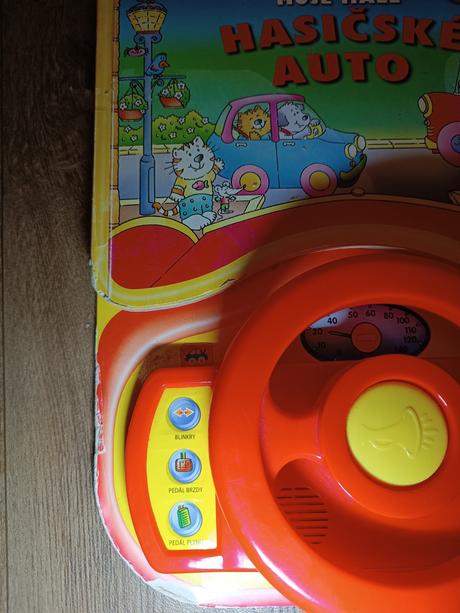 Zvuková knížka s volantem, hasičské auto, svojtka,