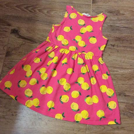 Bavlněné šaty s citróny, h&m,98
