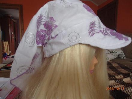 Lehký a vzdušný šátek s kšiltem -92-98-104, 98