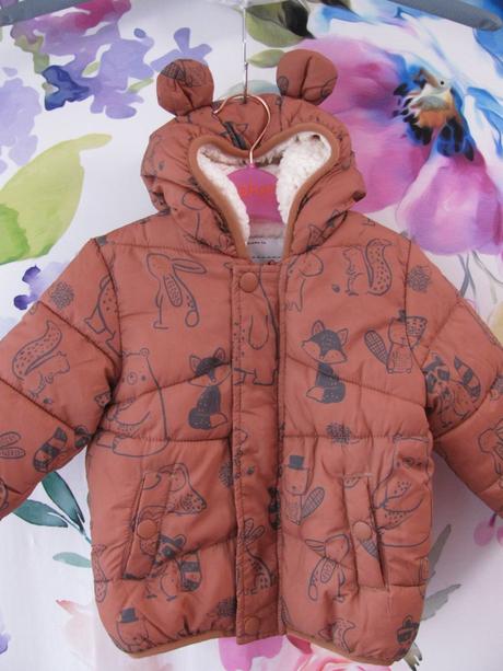 Luxusní zimní bunda s kapucí s vnitřní kožešinkou, george,80