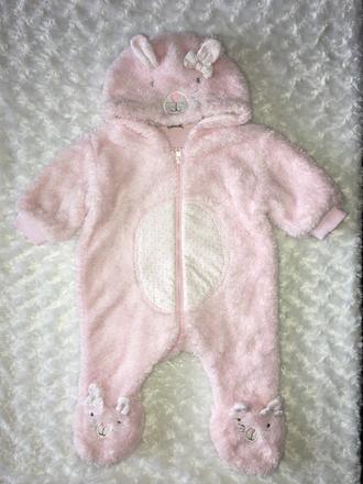 Růžový chlupatkový overal/kombinéza f&f, f&f,56
