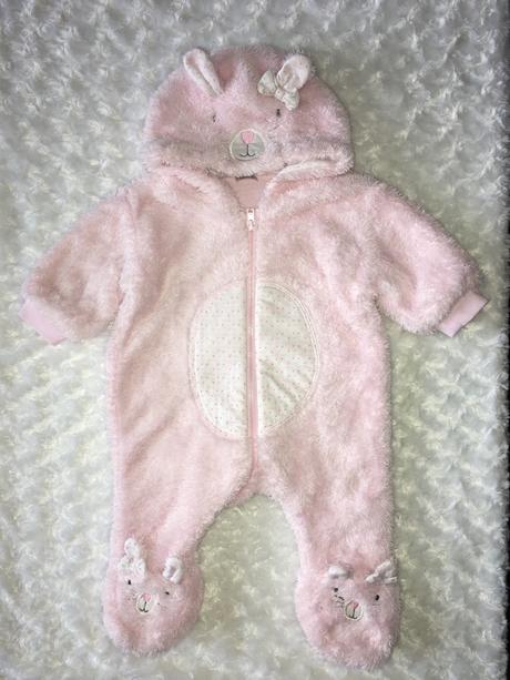 Růžový chlupatkový overal/kombinéza f&f, f&f,56