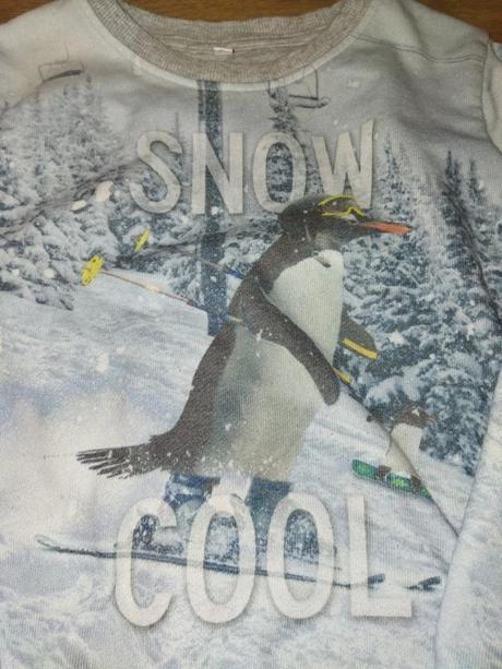 Vánoční mikina s tučňákem 116, marks & spencer,116