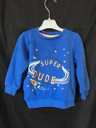 Vel. 92 modrá mikina s raketkou, 92