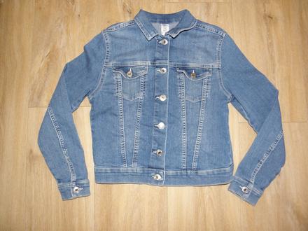 Dívčí riflová / džínová bunda zn. h&m vel.146, h&m,146
