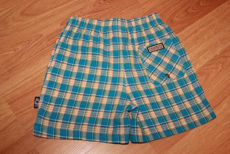 Kraťasy šortky - kostka, tyrkysové vel. 98, 98