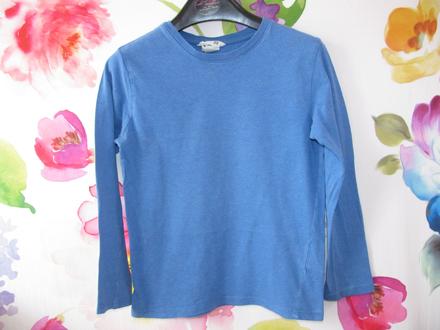 Dětské modré bavlněné tričko v.122/128, h&m,122