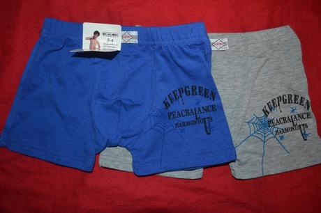 2x bavlněné boxerky na 3-4 r., 104 / 110