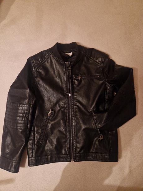 Koženková bunda ham, h&m,134