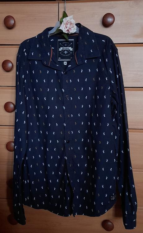 Bizzbee tmavě modrá košile s potiskem, s