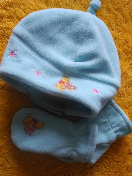 Fleesová čepice a rukavice, disney,80